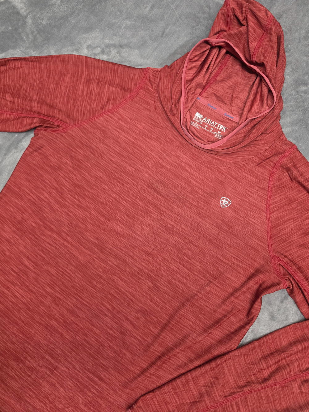 Ariat Performance Women's Hooded Long Sleeve Active Top Red Size L